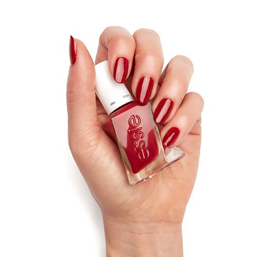 Essie Gel Couture Paint The Gown Red