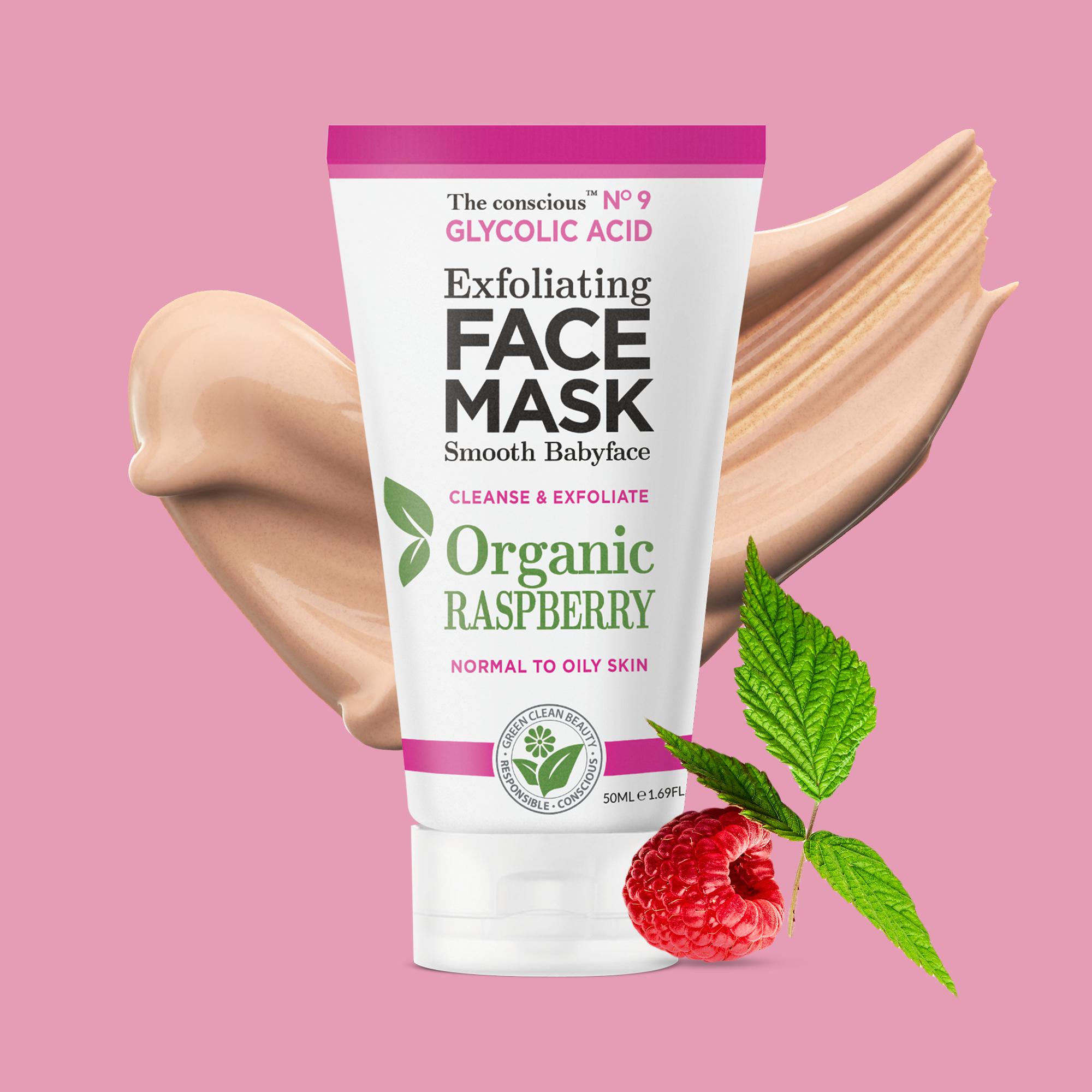Biovéne The Conscious™ Glycolic Acid Exfoliating Face Mask Organic Raspberry 50ml
