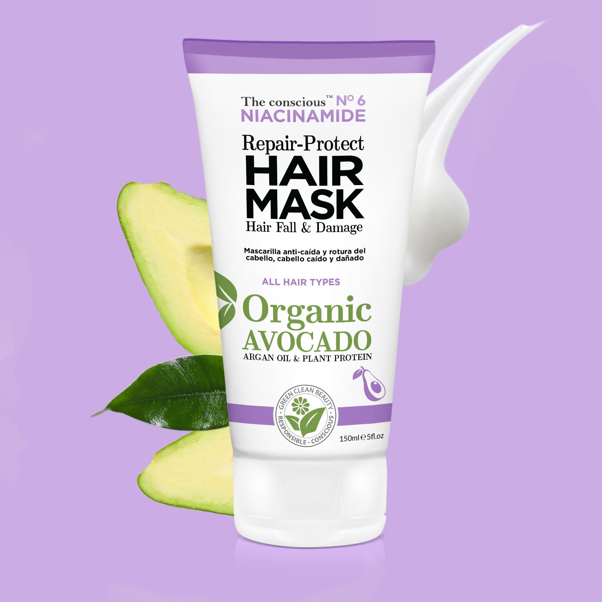 Biovéne The Conscious™ Niacinamide Repair-Protect Hair Mask Damage & Hair Fall Organic Avocado 150ml
