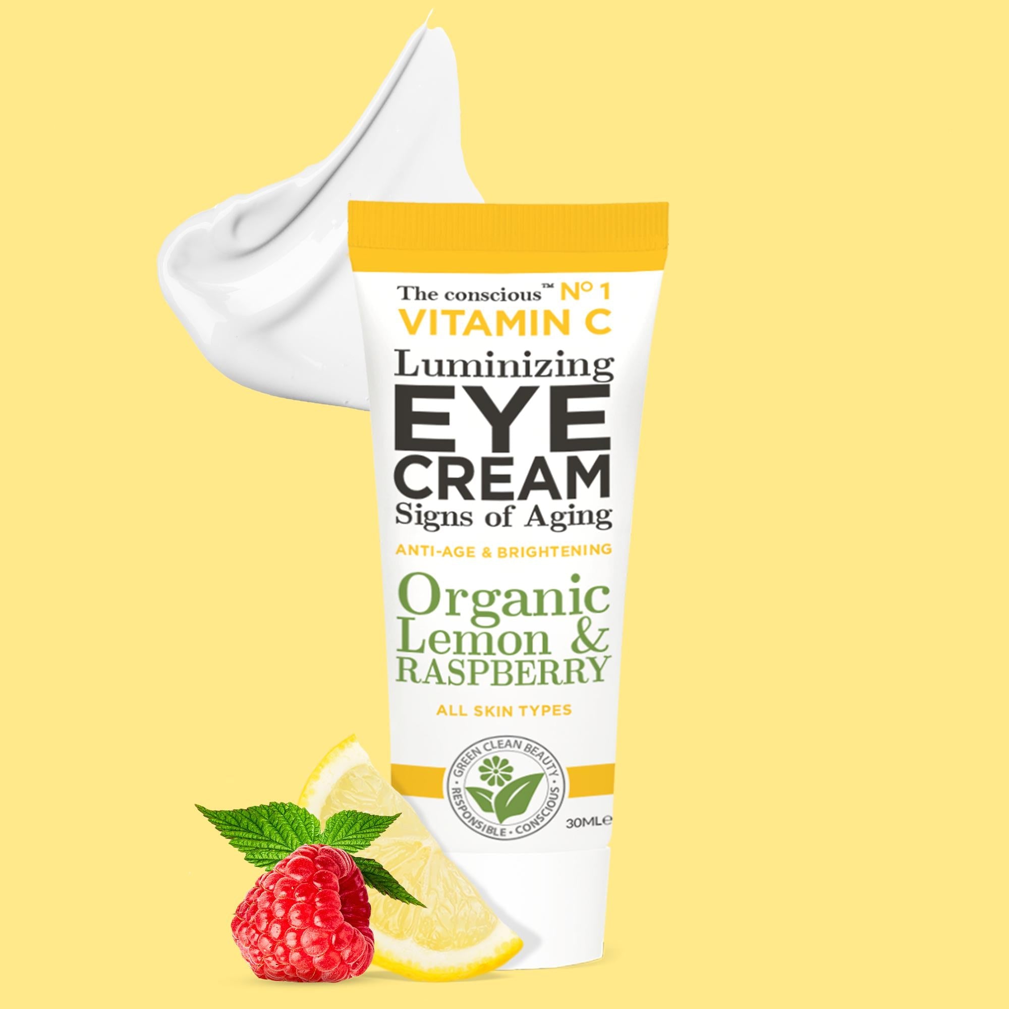 Biovéne The Conscious™ Vitamin C Luminizing Eye Cream Organic Lemon & Raspberry 30ml