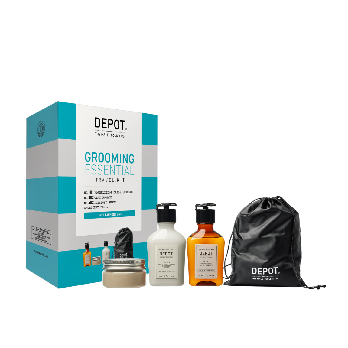 Depot Grooming Essential Travel Gjafasett
