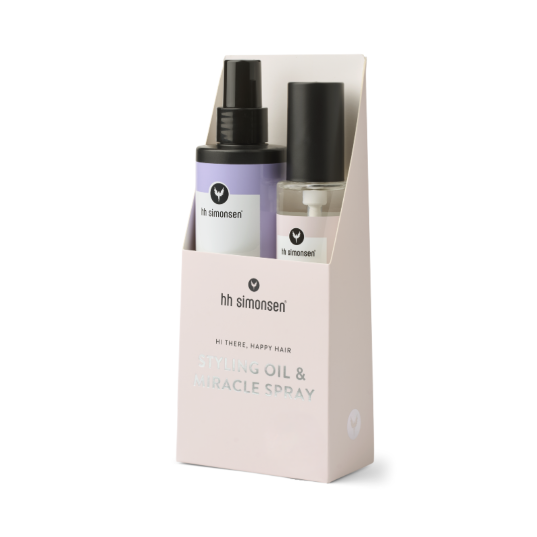 HH Simonsen Styling Oil & Miracle Spray Twin Gjafasett
