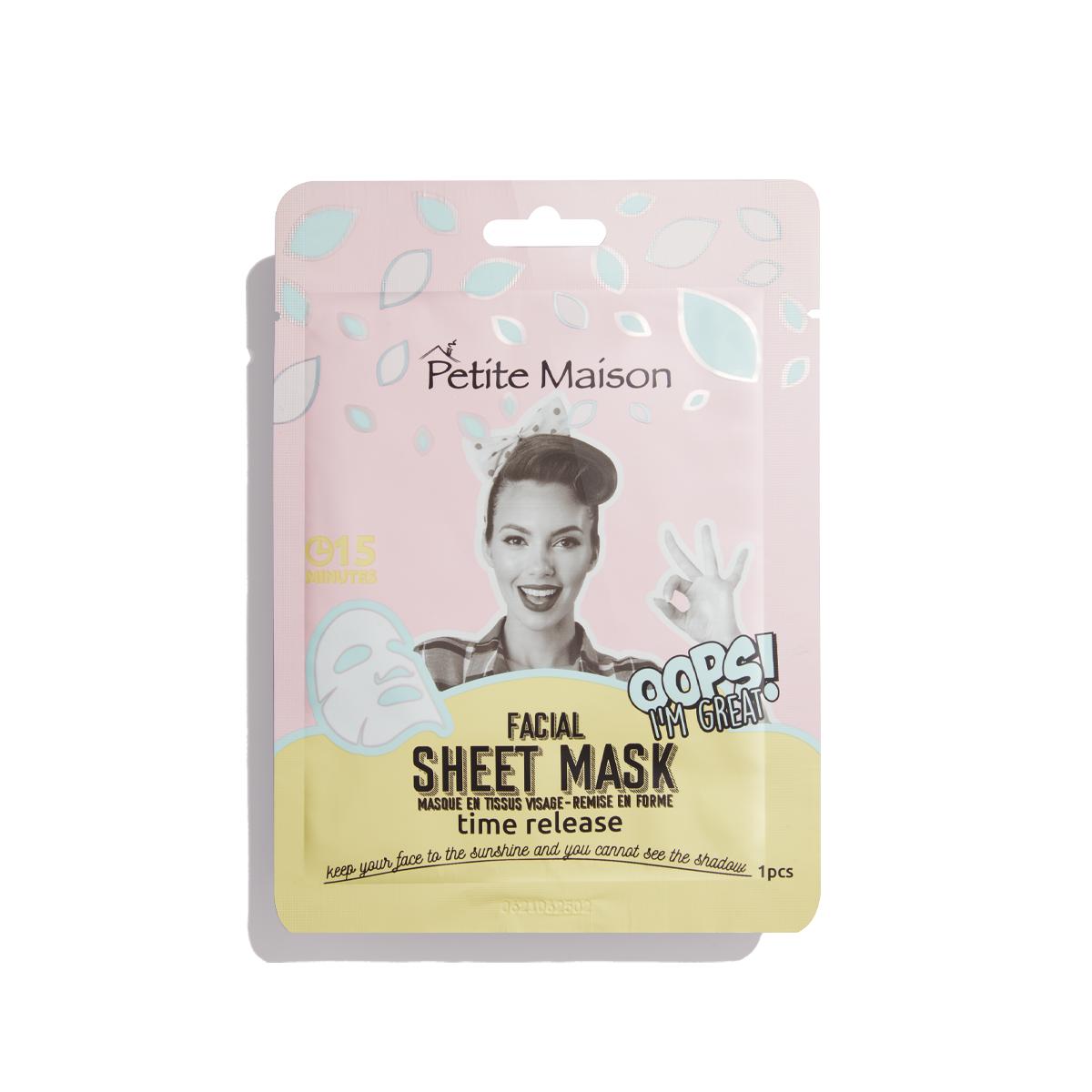 50% afsláttur! Petite Maison Sheet Mask Time Release