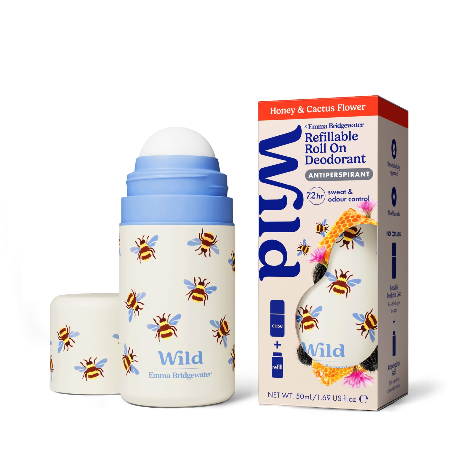 Wild Honey And Cactus Flower Roll On Deodorant 50ml