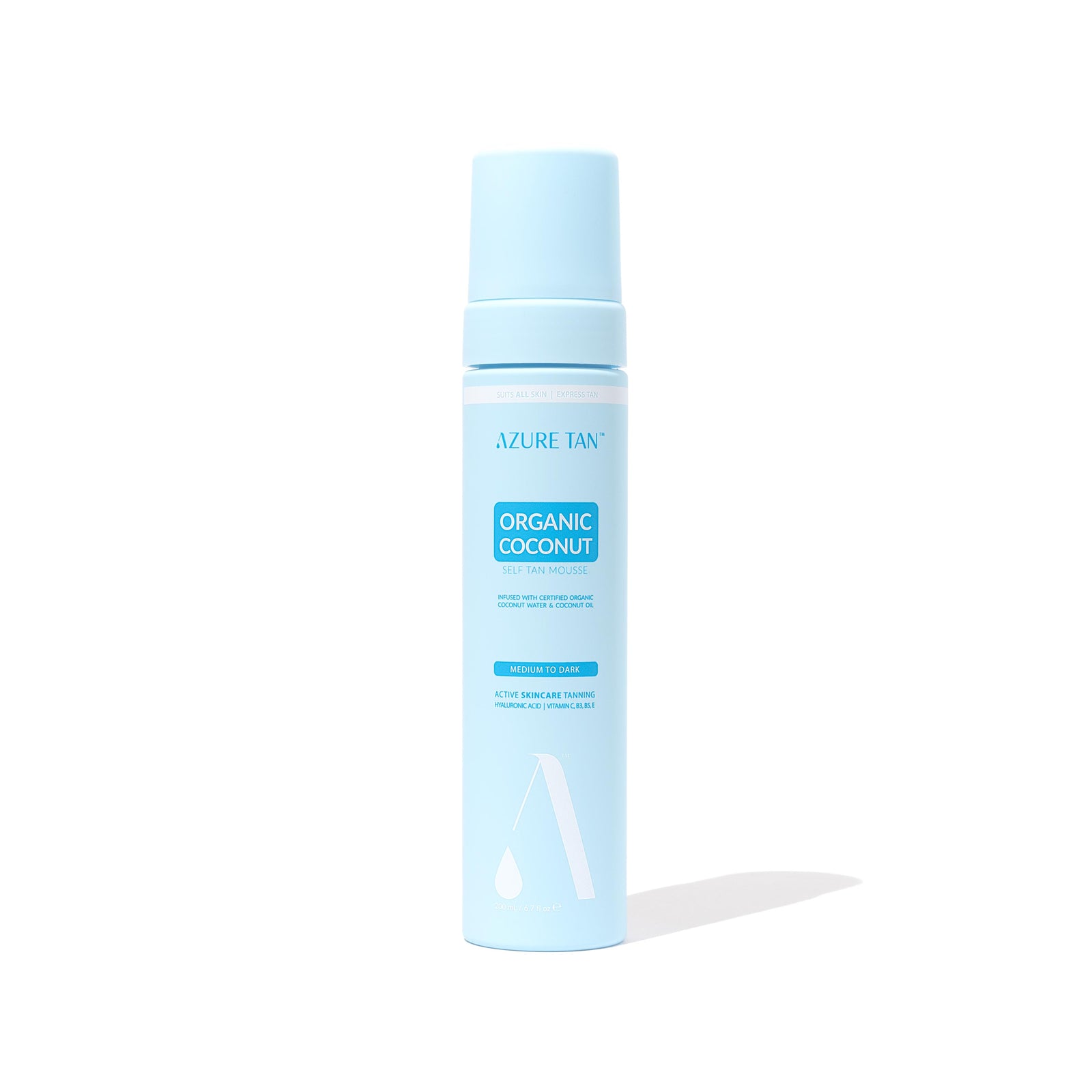 Azure Tan Self Tan Mousse Organic Coconut 200ml