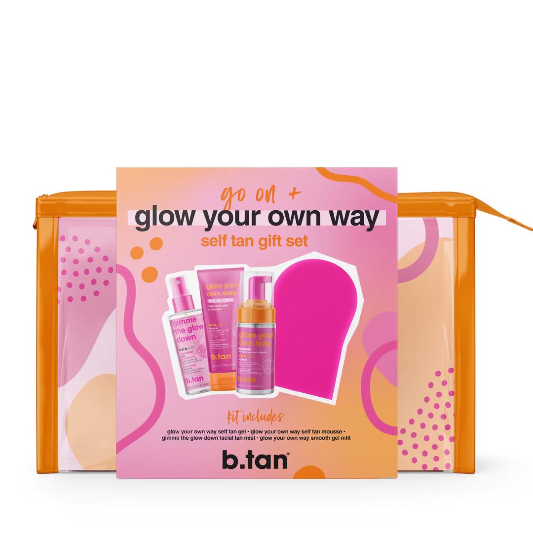 B.Tan Glow Your Own Way Gjafasett