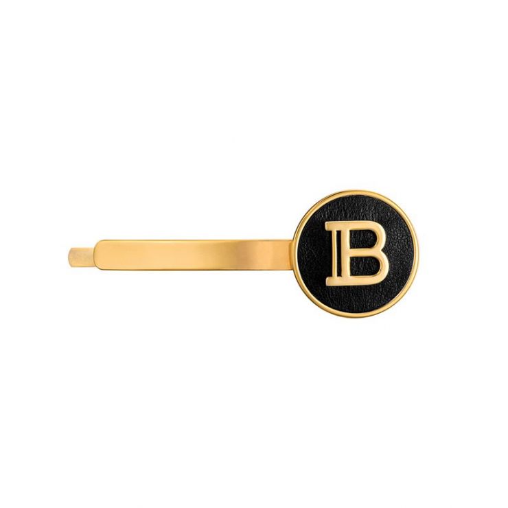 Balmain Gold Plated Hair Slide Logo