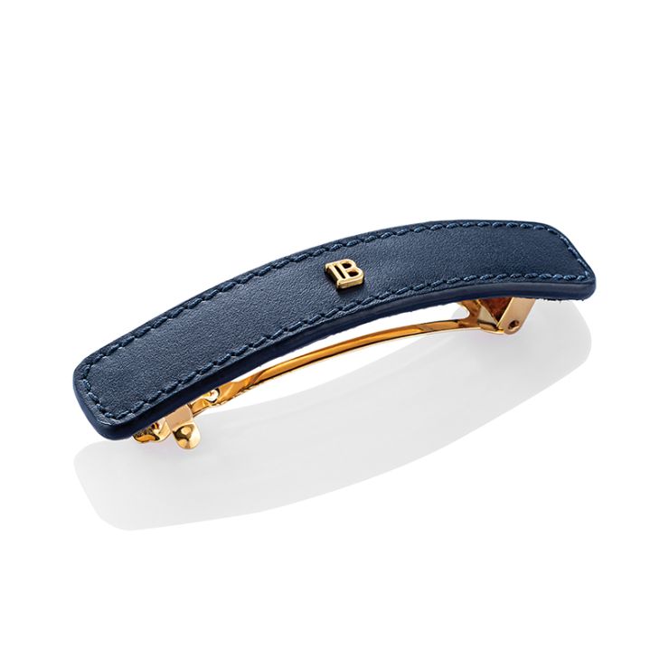 Balmain Leather Barrette Cosmic Sapphire