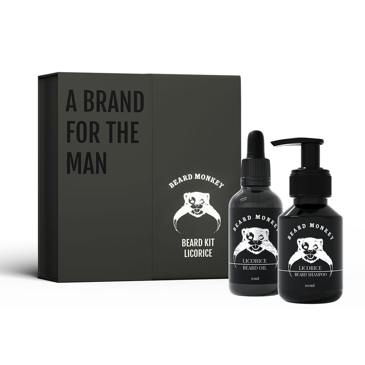 Beard Monkey Beard Kit Licorice Gjafasett