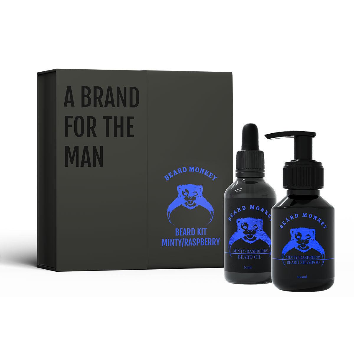 Beard Monkey Beard Kit Minty Raspberry Gjafasett