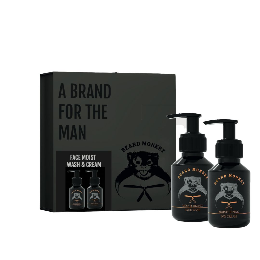 Beard Monkey Face Wash & Day Cream Gjafasett