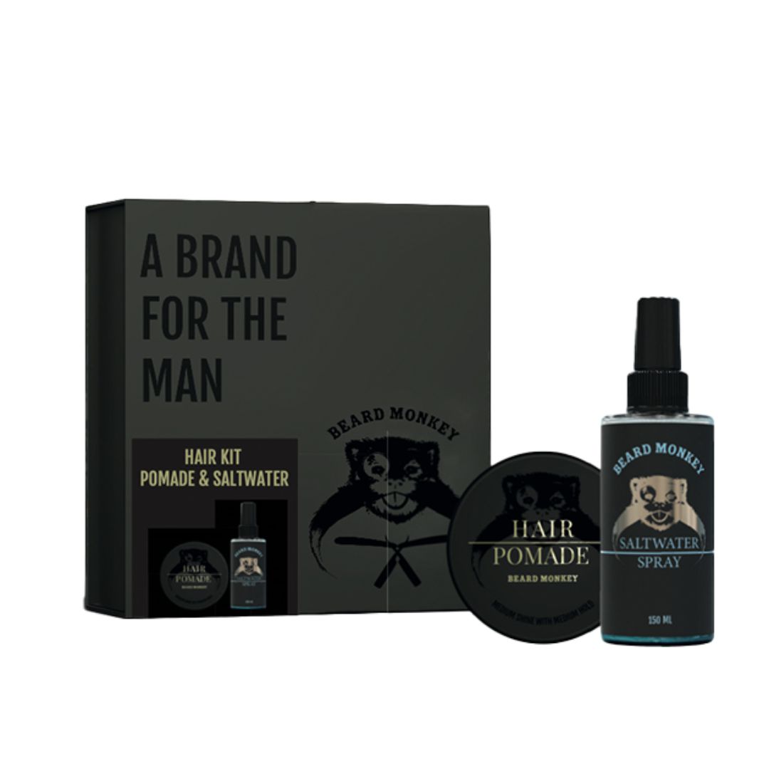 Beard Monkey Hair Kit Pomade & Saltwater Gjafasett