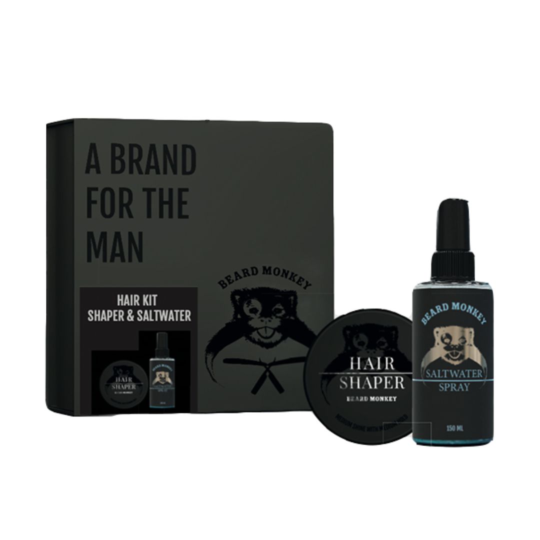 Beard Monkey Hair Kit Shaper & Saltwater Gjafasett