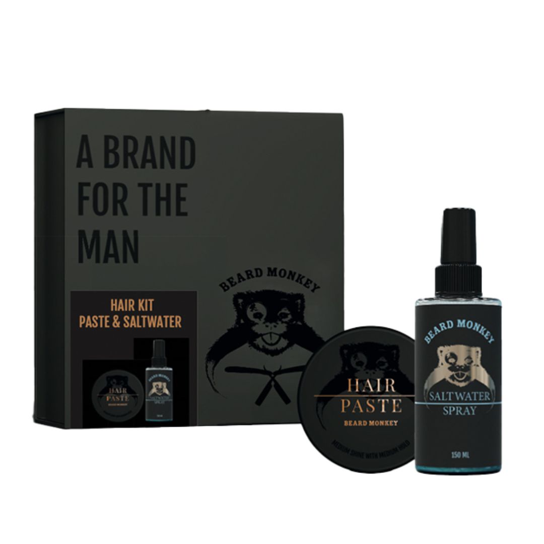 Beard Monkey Hair Paste & Saltwater Gjafasett
