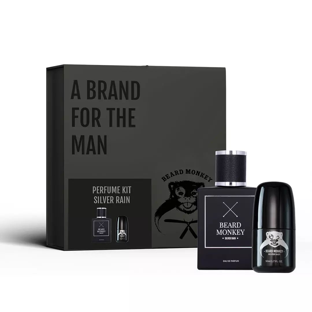 Beard Monkey Perfume Silver Rain Gjafasett