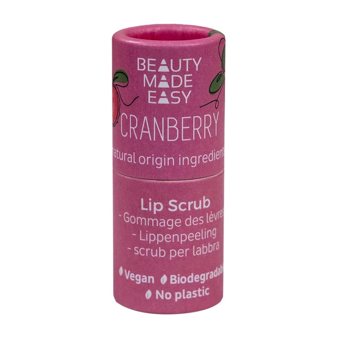 Beauty Made Easy Paper Tube Varaskrúbbur Cranberry