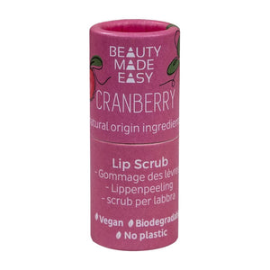 Beauty Made Easy Paper Tube Varaskrúbbur Cranberry