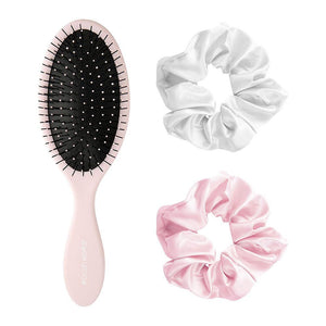 Brush Works Detangling Brush & Satin Scrunchies