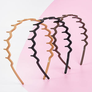 Brush Works Neutral Zig Zag Headbands 3stk