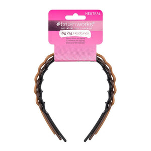 Brush Works Neutral Zig Zag Headbands 3stk