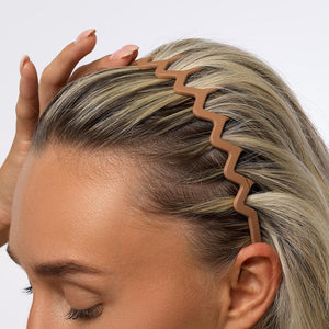 Brush Works Neutral Zig Zag Headbands 3stk