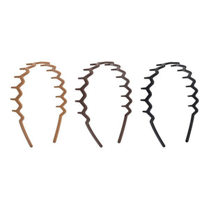 Brush Works Neutral Zig Zag Headbands 3stk