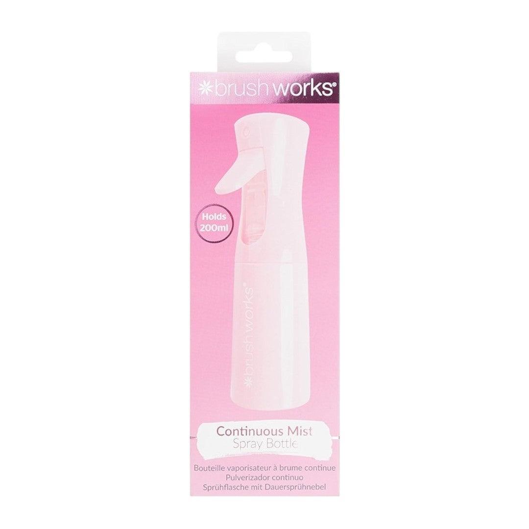 Brush Works Pink Continuous Mist Spray Bottle