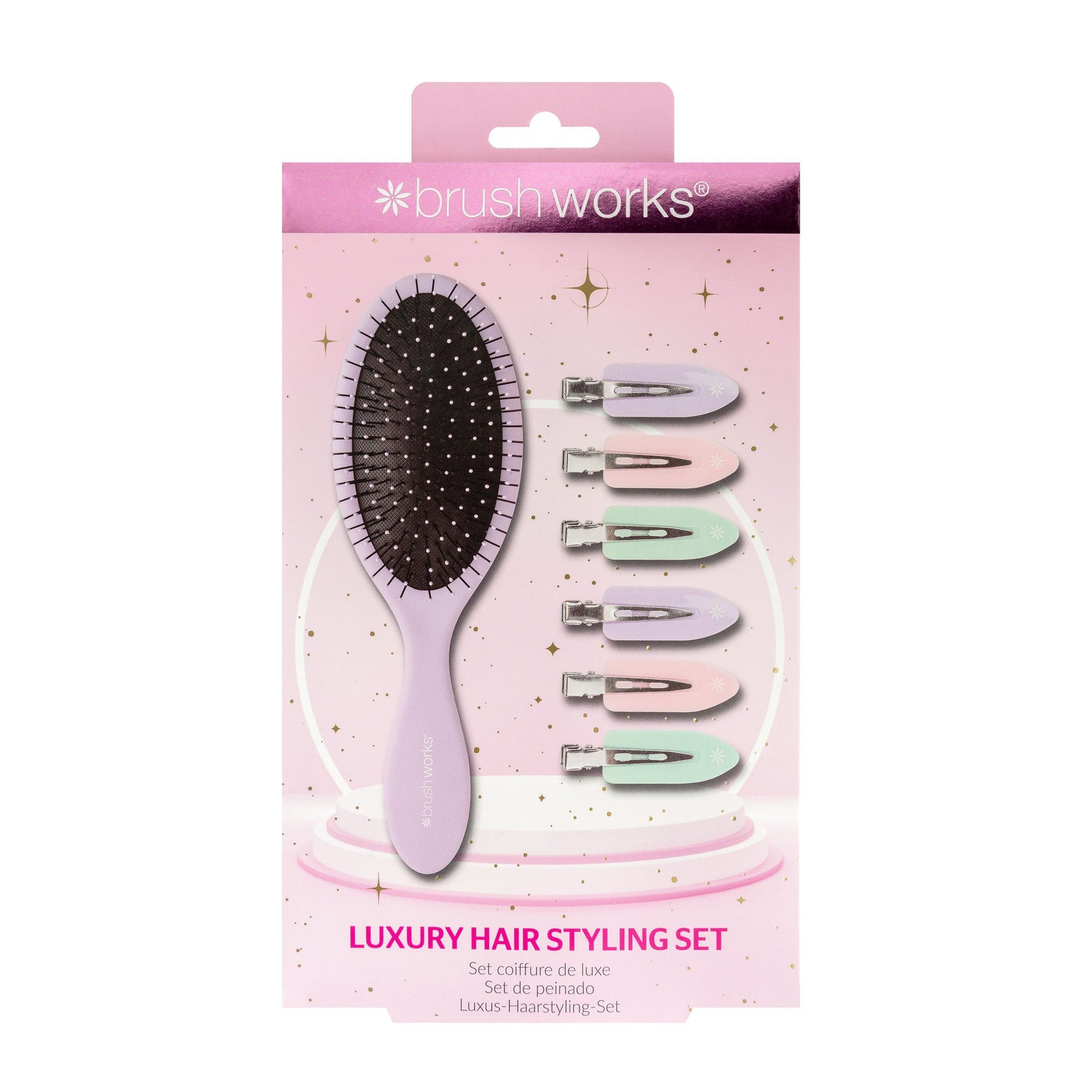 Brush Works Purple Luxury Hair Styling Gjafasett