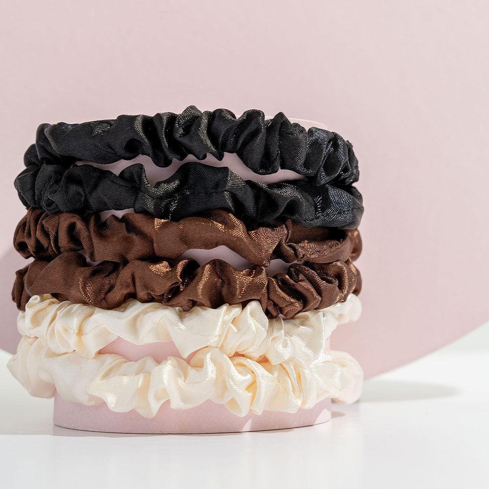 Brush Works Skinny Satin Scrunchies
