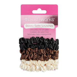 Brush Works Skinny Satin Scrunchies