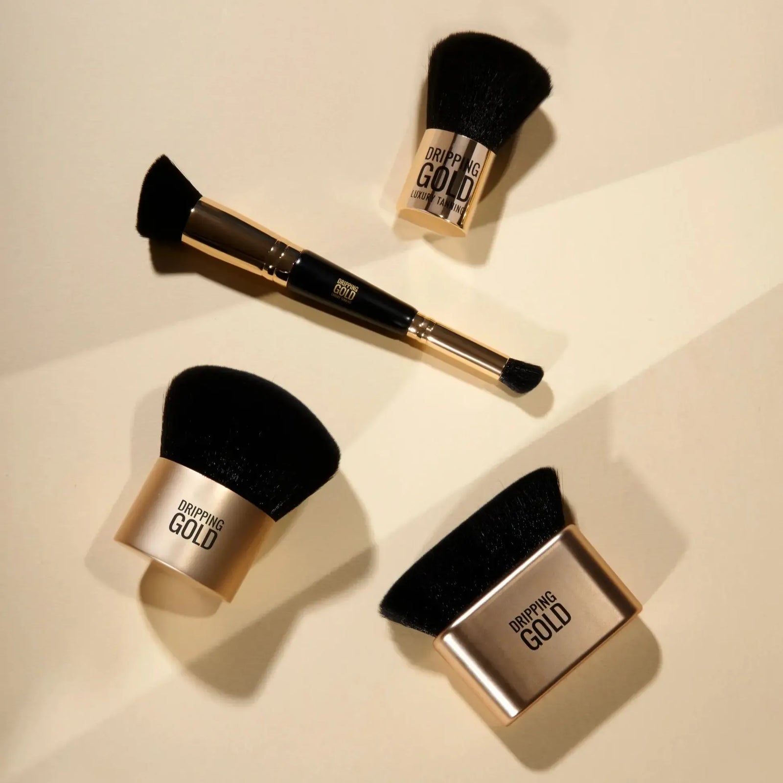 Dripping Gold Flat Kabuki Brush