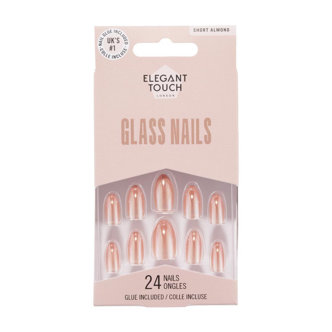 Elegant Touch Glass Nails Sugar Syrup Short Almond