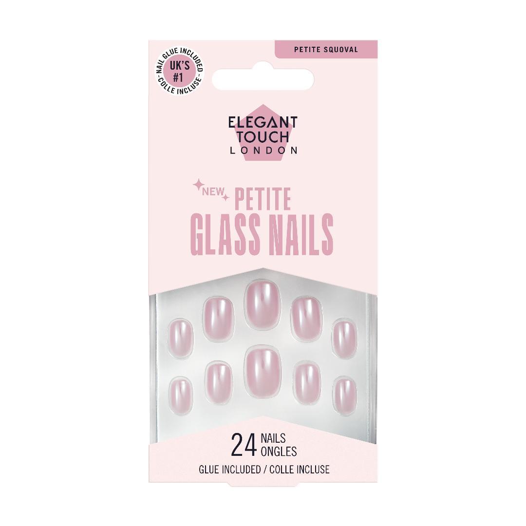 Elegant Touch Petite Glass Nails Sugar Snow Petite Squoval