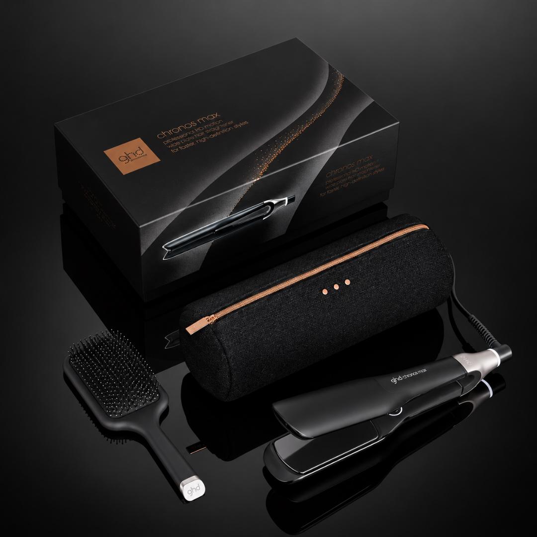 GHD Chronos Max Wide Plate Hair Straightener Festive Gift Set