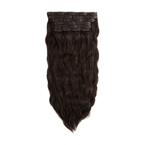 Glam Seamless Beach Wave Invisi Clip In Dark Brown - 2