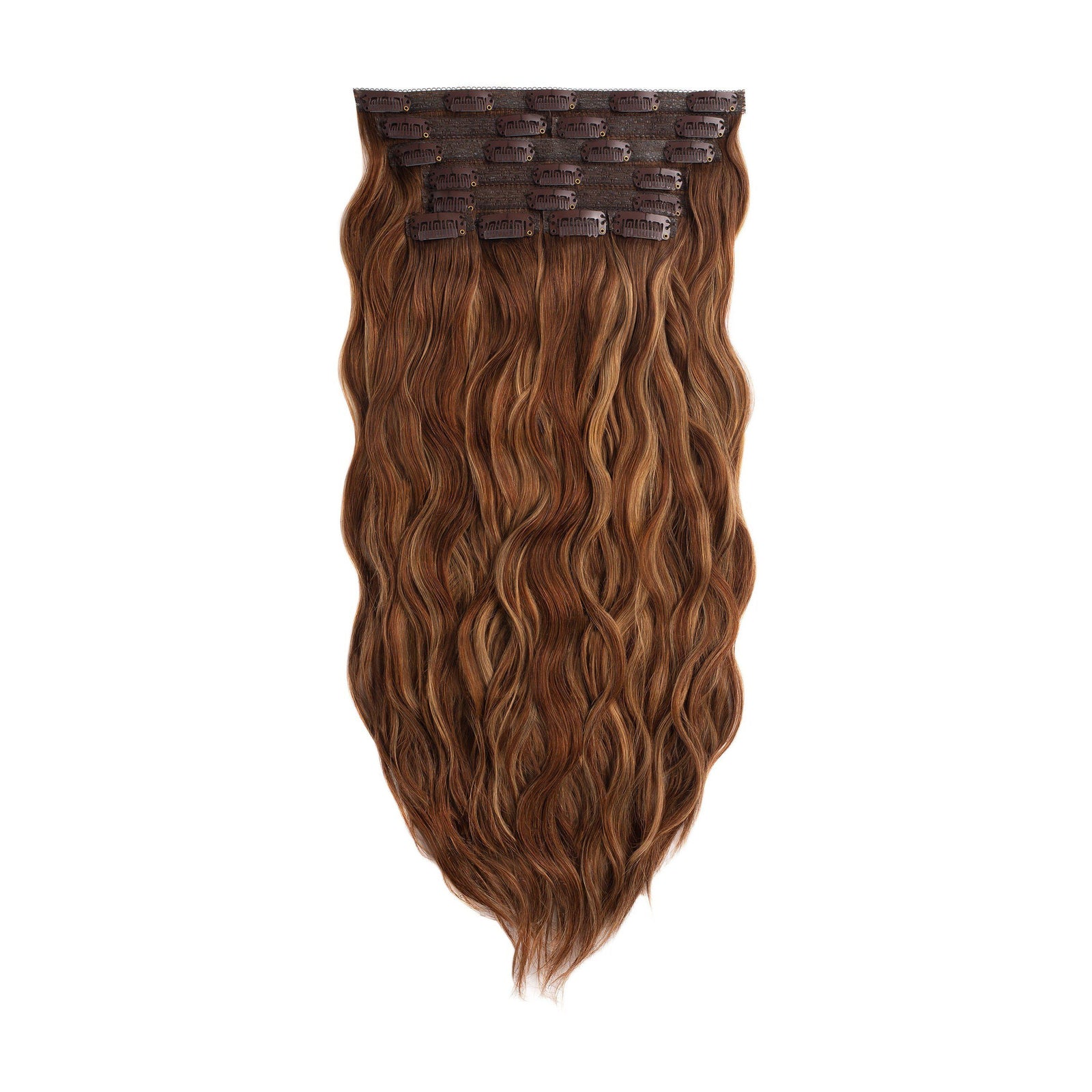 Glam Seamless Beach Wave Invisi Clip Mocha Bronde Balayage