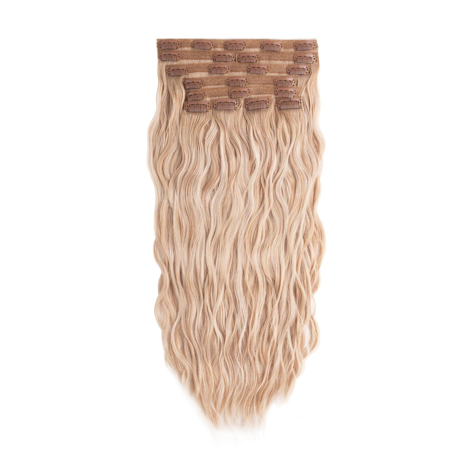 Glam Seamless Beach Wave Invisi Clip Rooted Highlights - RH12/60