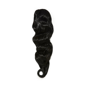 Glam Seamless Express Synthetic Wavy Ponytail 22"/55cm Jet Black 1