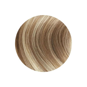 Glam Seamless Invisi Clip In Slétt Ash Brown Highlights - H9/613