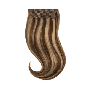 Glam Seamless Invisi Clip In Slétt Caramelt Highlights - RH3/12