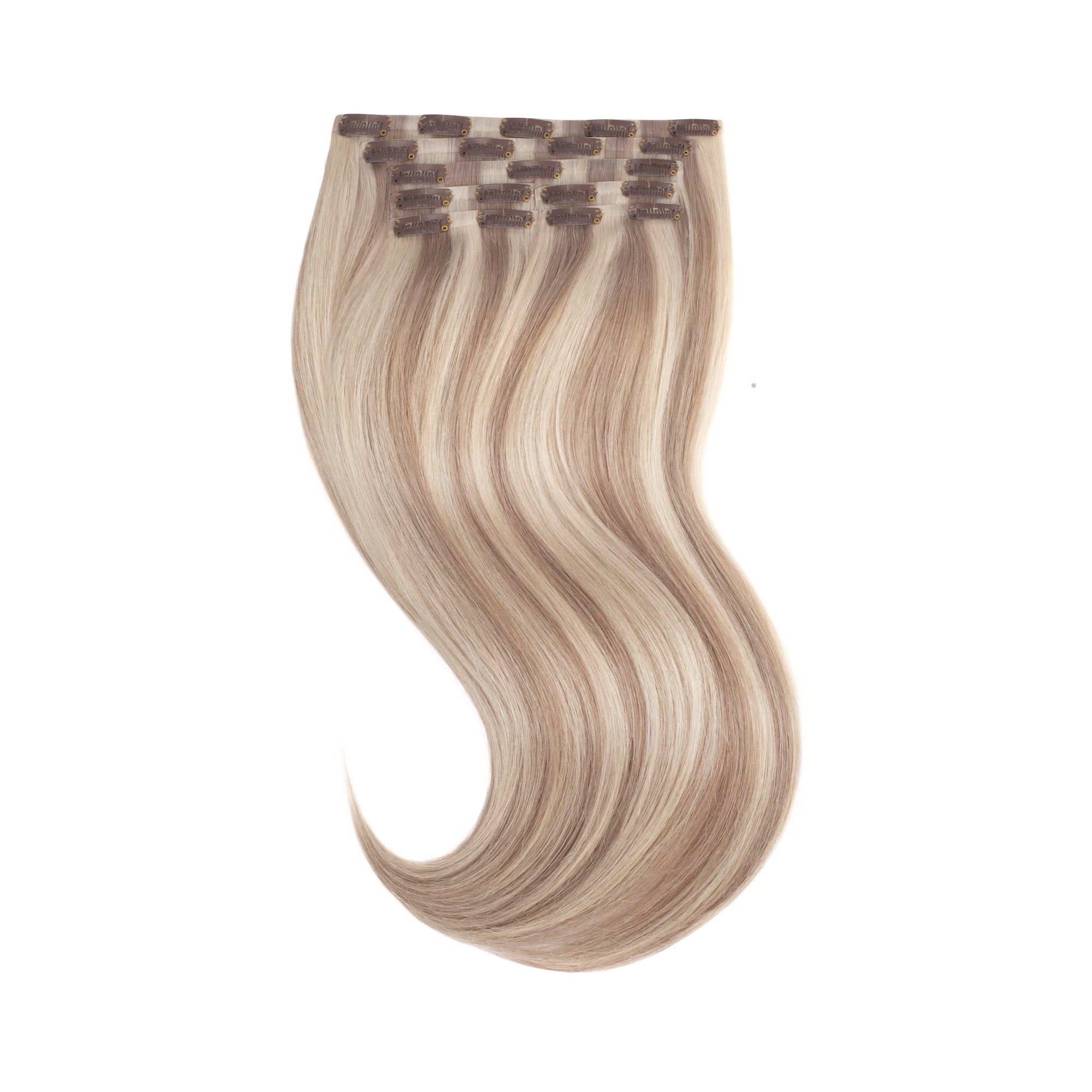 Glam Seamless Invisi Clip In Slétt Champagne Highlights - H18a/60