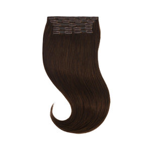 Glam Seamless Invisi Clip In Slétt Dark Brown - 2