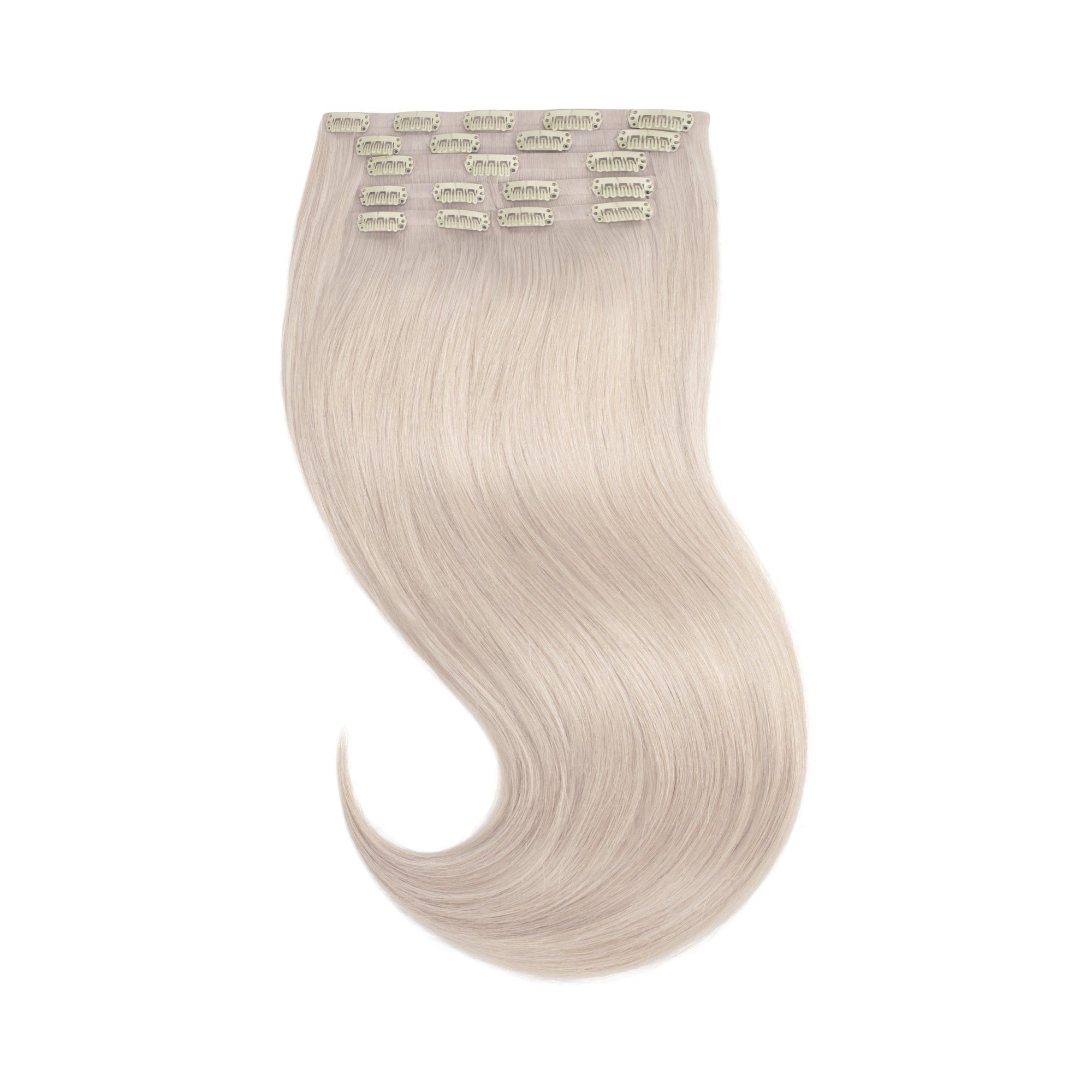 Glam Seamless Invisi Clip In Slétt Iced Blonde - 60s
