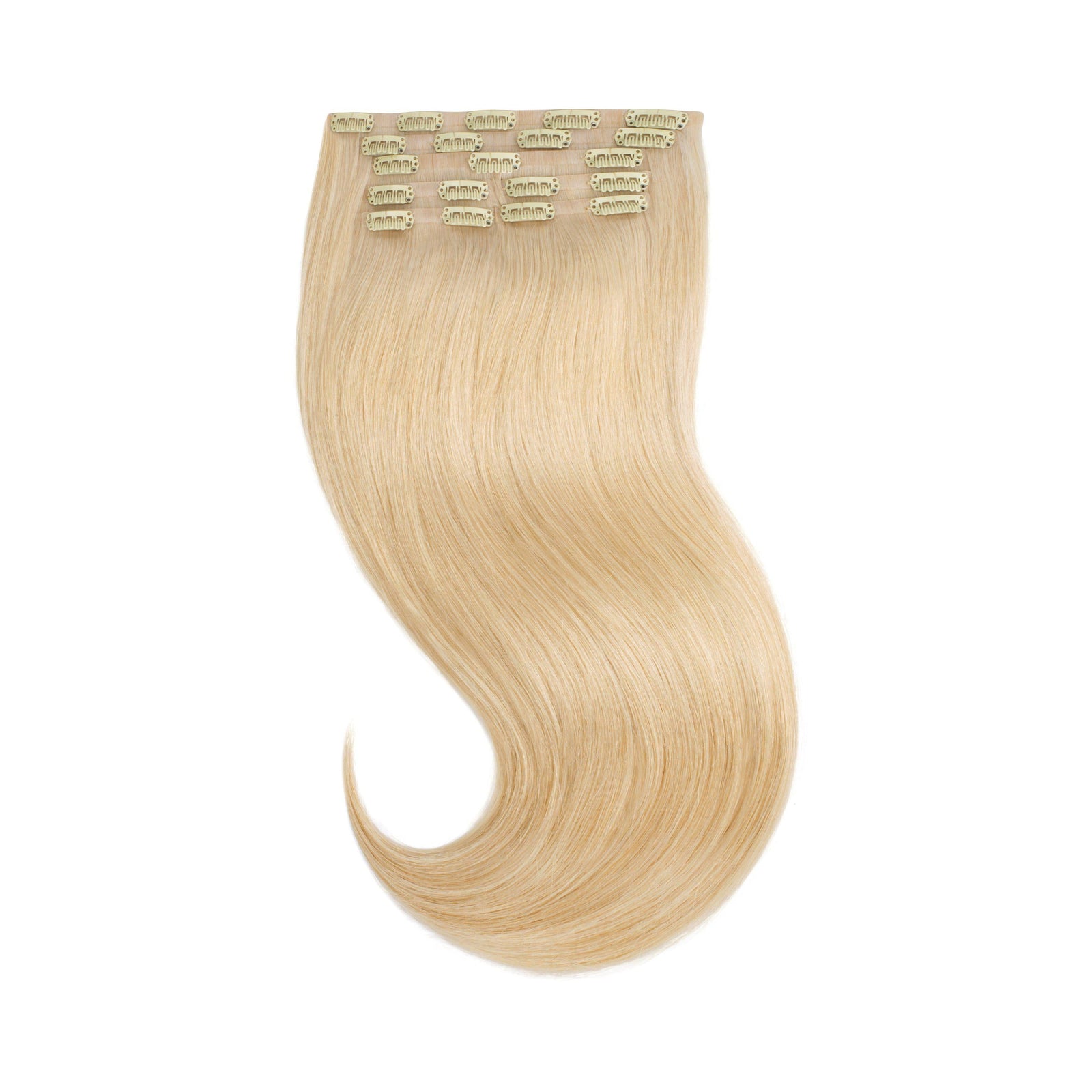 Glam Seamless Invisi Clip In Slétt Platinum Blonde - 1001