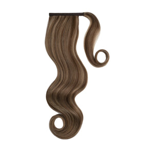 Glam Seamless Invisi Ponytail Caramelt Highlights - 3/12