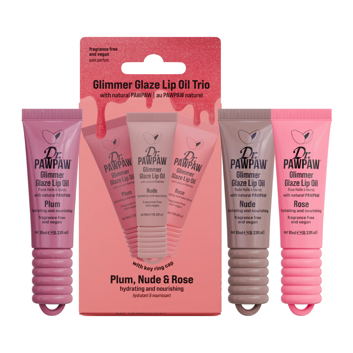 Dr PawPaw Glimmer Glaze Lip Oil Trio