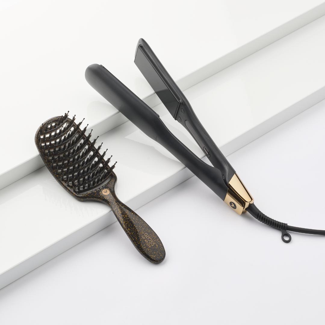 HH Simonsen Serenity Styler Maxx Sléttujárn + Gloss Air Brush Gjafasett