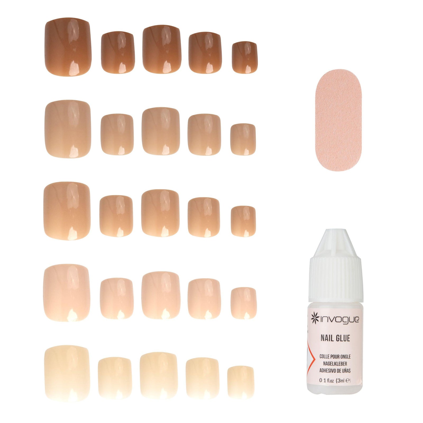 Invogue Au Natural Square Nails 120stk