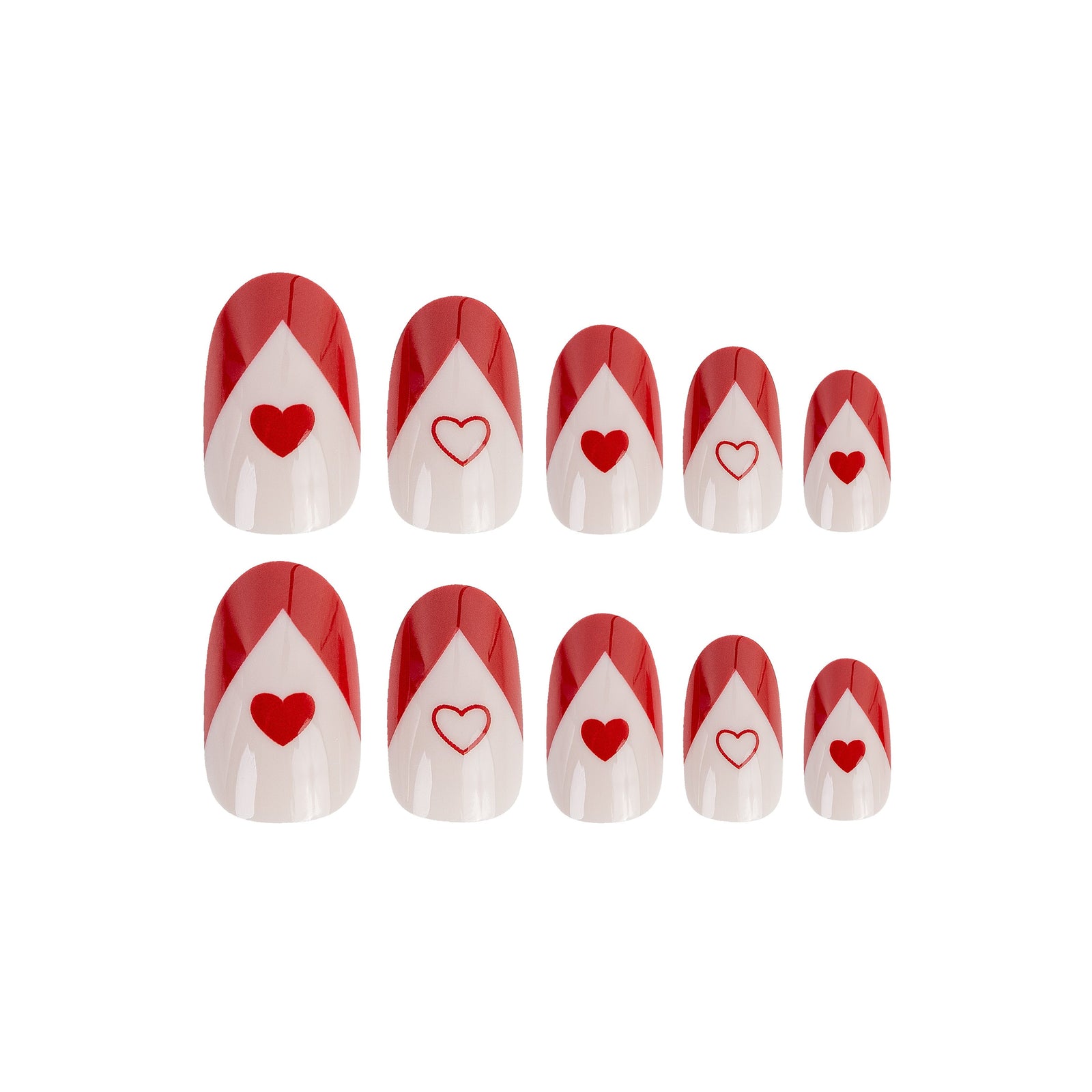 Invogue Valentines Oval Nails Cupid 24stk