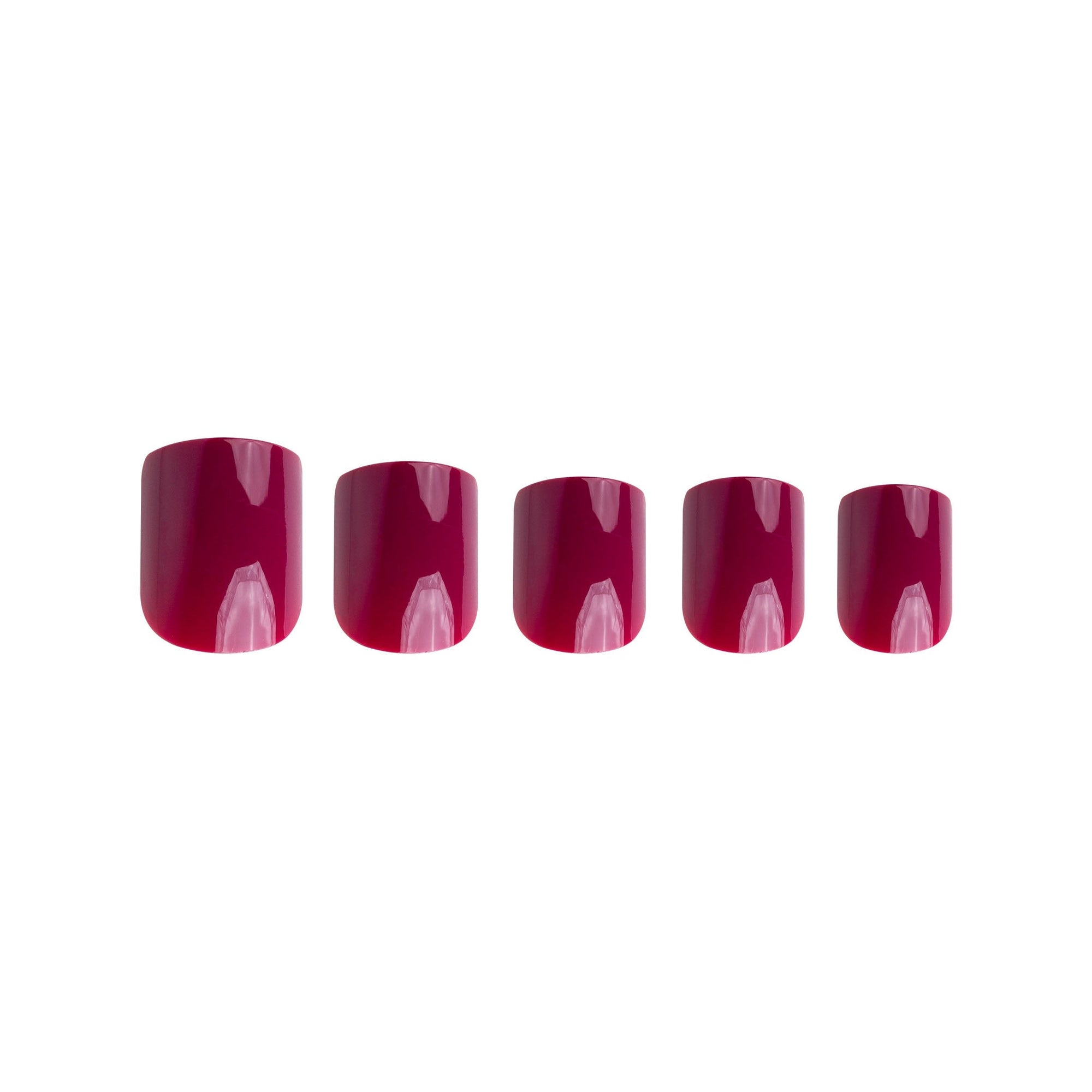 Invogue Wine Red Square Nails (24stk)